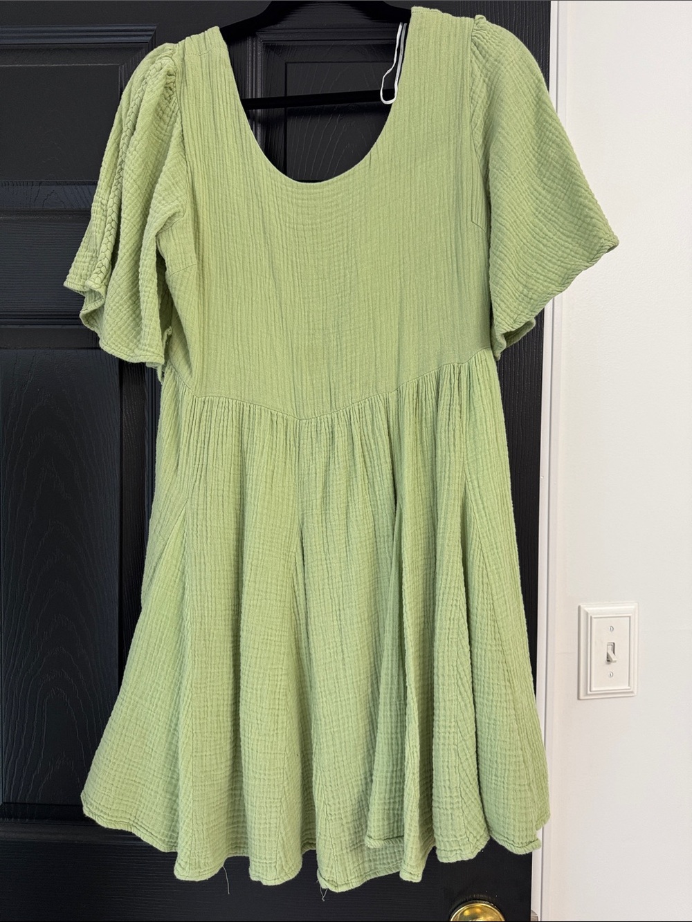 Light Green Cotton Gauze Dress